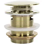 Vannová zátka s přepadem Click-clack Rea zlatá 6 cm