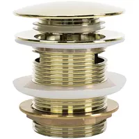 Vannová zátka s přepadem Click-clack Rea zlatá 6 cm