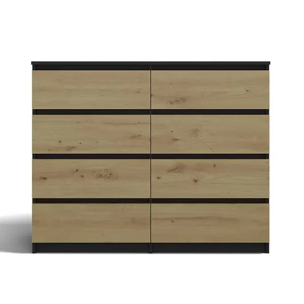 Komoda 120 cm 8S M8 Malwa antracit/artisan