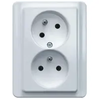 Dvojitá zásuvka TESLA Z/U Cze. white 26021
