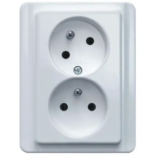 Dvojitá zásuvka TESLA Z/U Cze. white 26021