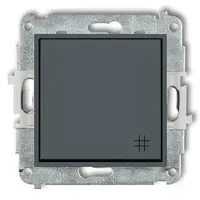 Vypínač krížový 28MWP-6 grafit mat mini