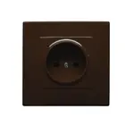 Zásuvka bez uzemnenia (hnedá)  GP-1