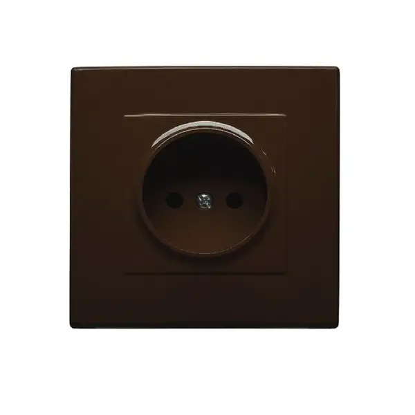 Zásuvka bez uzemnenia (hnedá)  GP-1