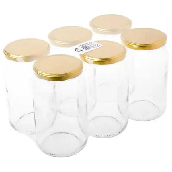 Zaváracie poháre TO-900/82 6 ks so zlatým viečkom BA764543DH