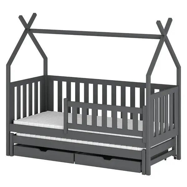 Posteľ Domček Tytus 90x200 graphite