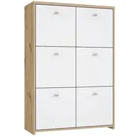 Komoda BEST CHEST dub artisan/bílá 6D SQNK321-C804