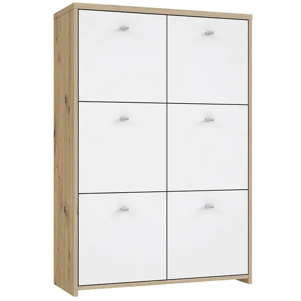 Komoda BEST CHEST dub artisan/bílá 6D SQNK321-C804