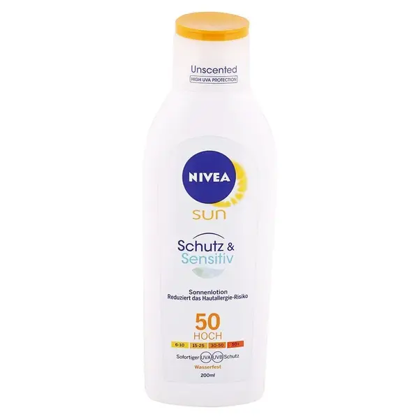 Nivea Sun mléko na opalování Protect & Sensitive SPF 50, 200 ml