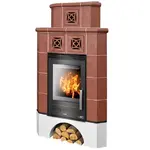 Krbové kachle Regina rohová hnedá