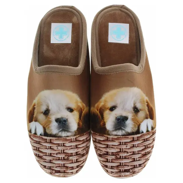 Dámské domácí pantofle Medi Line 140-025 hnědá 41