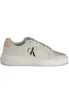 Calvin Klein Bright White/Whisper Pink Sneaker For Women / Girls