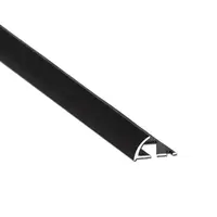 Lišta oválna hliník čierna 10/250