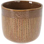 Hnedý porcelánový kvetináč