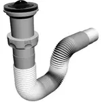 Sifón drezový  jednokom. kovové sitko