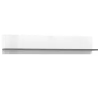 Polička Trebbia Betón/biely lesk