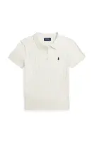 Dětská bavlněná polokošile Polo Ralph Lauren bílá barva, s límečkem, 313935002501