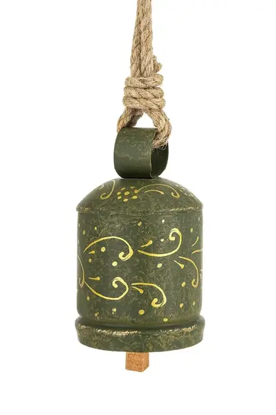 Vánoční zvoneček home & lifestyle 14 x 8 x 8 cm zelená barva