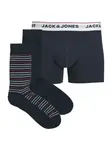 JACK & JONES Boxerky 'JACORDINARY'  námornícka modrá / tmavočervená / biela