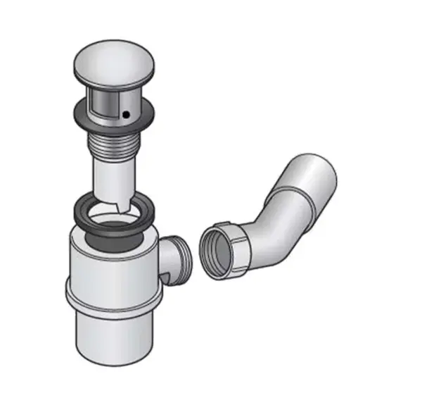 Laufen - Vaňová odtoková súprava, Push-Open, chróm H2951070040001