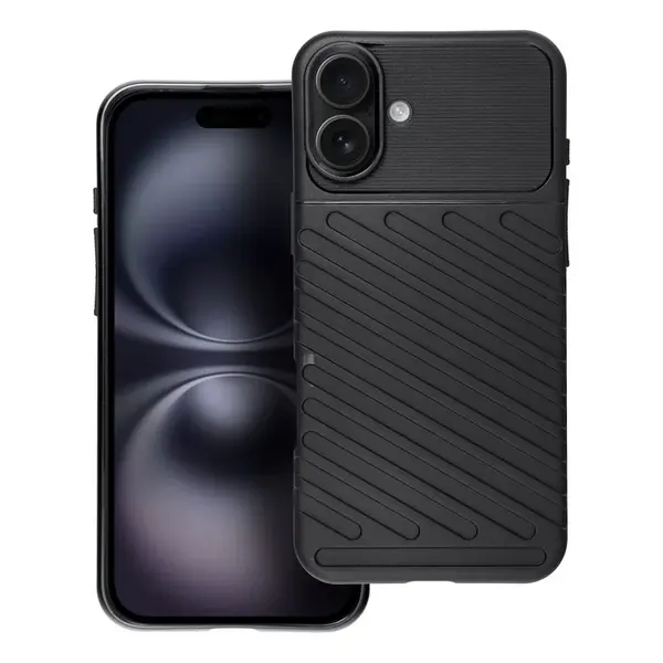 Ochranný kryt THUNDER pro Apple iPhone 16 Plus, černá