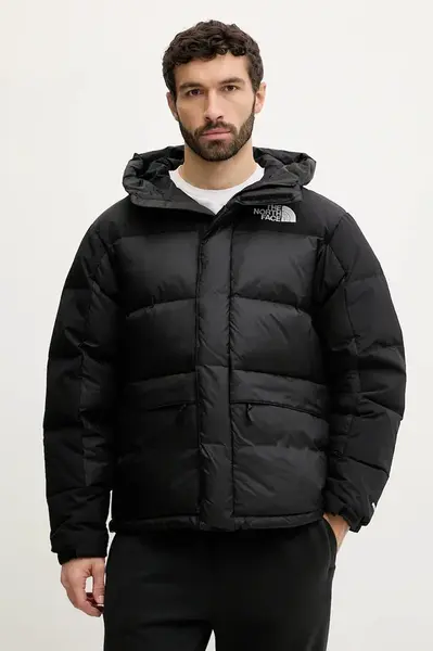 Péřová bunda The North Face HMLYN Down černá barva, zimní, NF0A4QYXGOF1