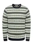 Only & Sons Sveter 'ONSHARRY'  zelená / biela