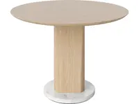 Konferenční stolek Root Ø60, v. 44 cm, více variant - Bolia Varianta: bílý dub, šedý/bílý mramor