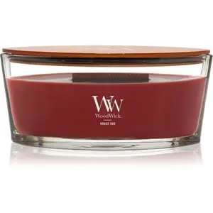 Woodwick Opulent Wood Rouge Oud vonná svíčka s dřevěným knotem 453.6 g