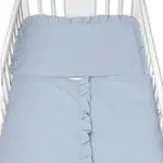 Baby Nellys 2-dílné bavlněné povlečení s volánkem SOFT,  jeans, modrá