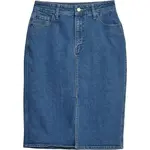 GAP V-DENIM MIDI Dámska sukňa, tmavo modrá, veľkosť