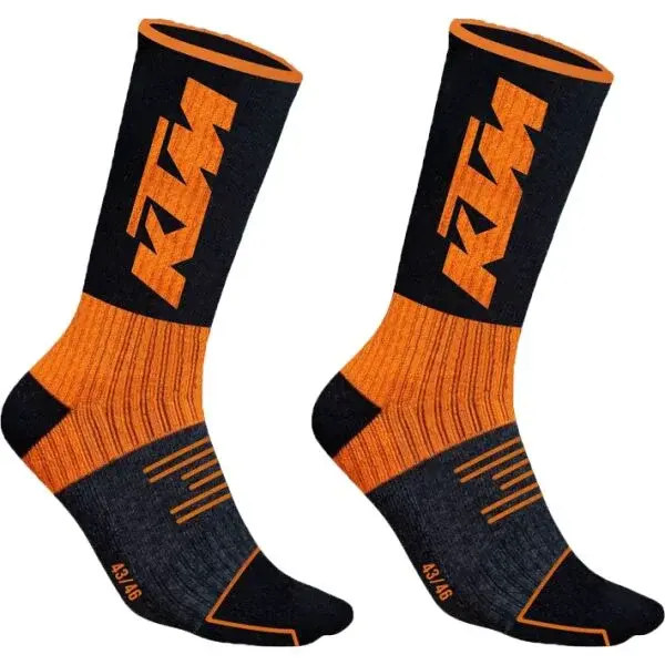 KTM SOCKS LONG 2P Unisex ponožky, černá, velikost