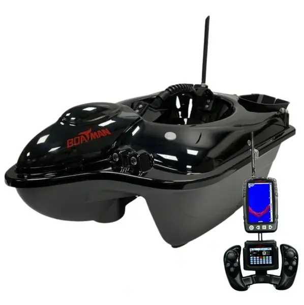 Boatman zavážecia lodička fighter pro s gps a echolotom čierna