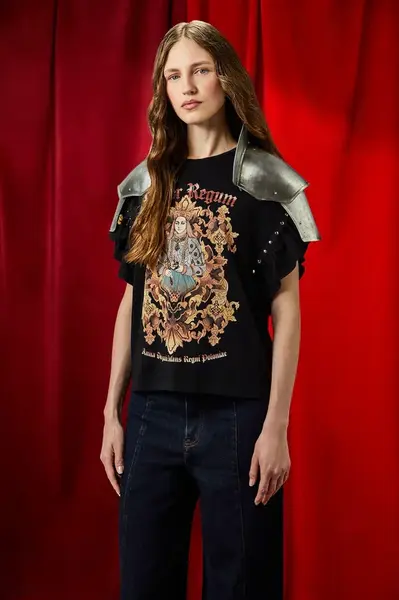 Bavlněné tričko Medicine dámské, černá barva