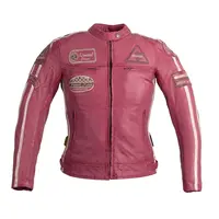 Dámská kožená moto bunda W-TEC Sheawen Lady Pink růžová 3XL