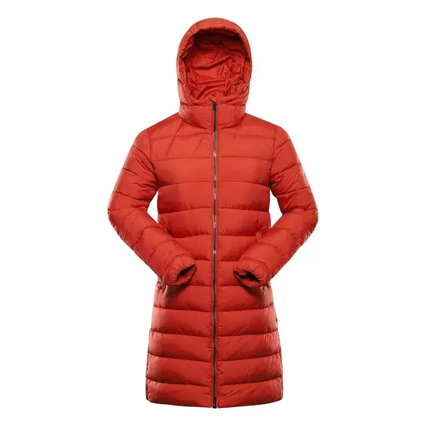 Dámský zimní ultralehký kabát hi-therm alpine pro defra oranžová / červená xl