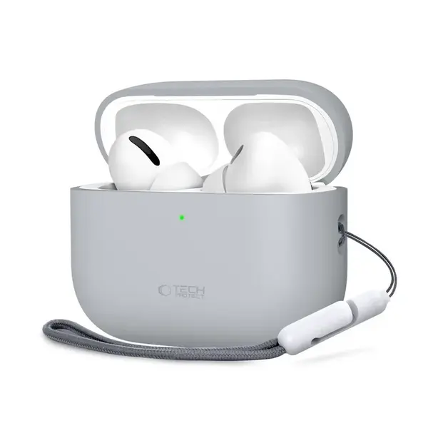 Tech-Protect Silikonové pouzdro, Apple AirPods Pro 3, šedé