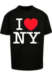 Merchcode Tričko ' I Love NY'  krvavo červená / čierna / biela