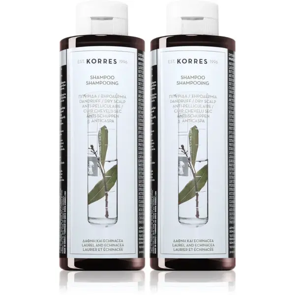 Korres Laurel & Echinacea šampón proti lupinám výhodné balenie