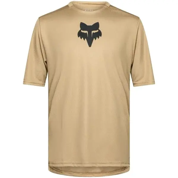 Fox RANGER SS JERSEY FOX HEAD Pánský dres na kolo, béžová, velikost