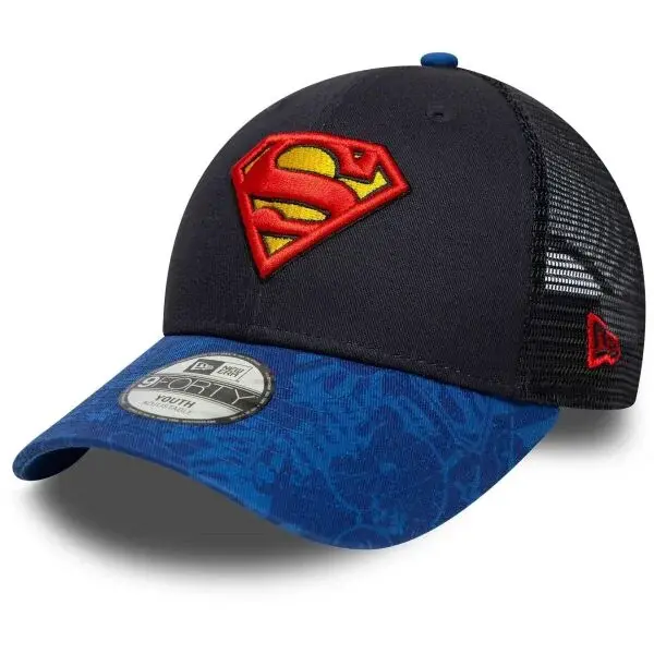 New Era SUPERMAN YOUTH TRUCKER 9FORTY Dětská kšiltovka, černá, velikost YOUTH