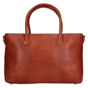 Dámska kožená shopper kabelka The Chesterfield Brand Pergamino - koňak