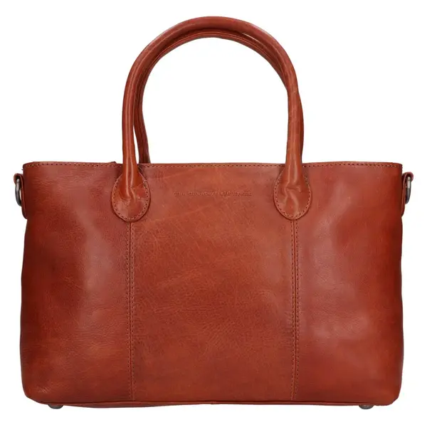 Dámska kožená shopper kabelka The Chesterfield Brand Pergamino - koňak