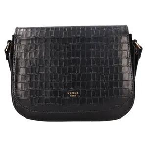 Kožená dámská crosbody kabelka Katana Alieta - černá