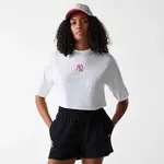 New Era NEW YORK YANKEES LEAGUE ESSENTIAL MIDI CROP Dámske tričko, biela, veľkosť