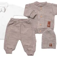 Baby Nellys 5D pletená sada, Boy - béžová, 56