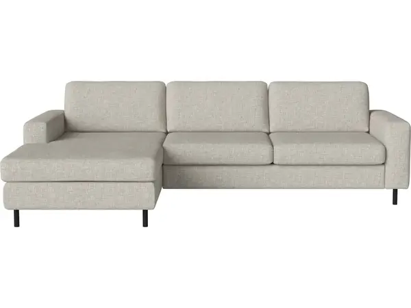 Pohovka Scandinavia 3 místná s lenoškou vlevo, více variant - Bolia Látka: kolekce Nantes | barva - písek, Nožičky: černý olejovaný dub 15 cm