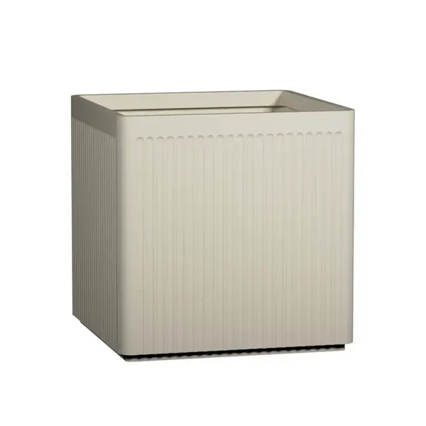 Květináč Block Linea, hedvábně bílá, více velkostí - Pottery Pots Velikost: M - 40 x 40 x 40 cm