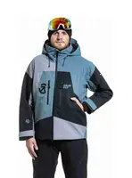 Meatfly pánská SNB & SKI bunda Shader Blue Sea / Silver | Šedá | Velikost L