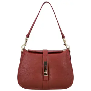 Dámská kabelka na rameno tmavě červená - Delami Vera Pelle Heloise